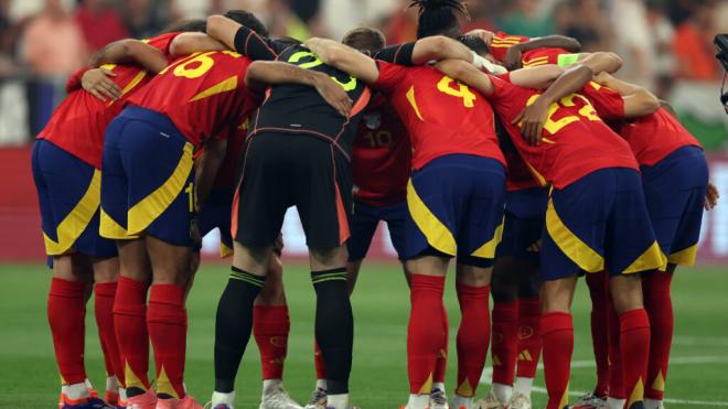 La Selección Española antes del partido contra Francia (Cordon Press)