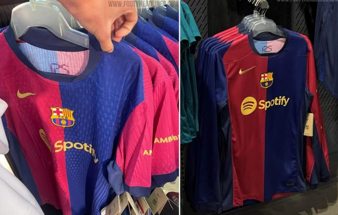 La nueva camiseta del Barcelona, a la venta en varios países (Fotos: Footy Headlines).