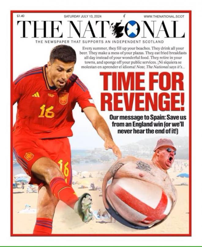 La portada de 'The National' con el mensaje a España (The National)