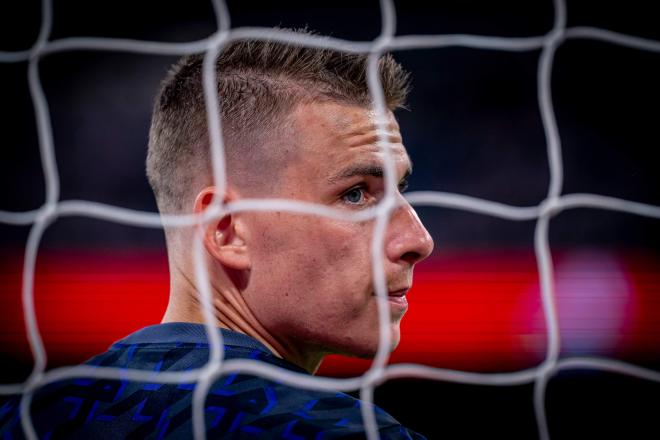 Andriy Lunin durante un partido con Ucrania (Foto: Cordon Press)