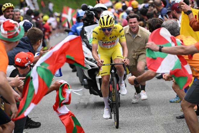 Tadej Pogacar, en el Tour de Francia (Foto: EFE).