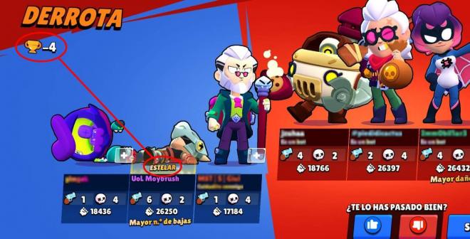 La desventaja del estelar en una partida de Brawl Stars