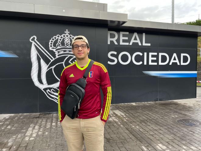 Lukas García, aficionado de Venezuela en Zubieta (Foto: DMQ).