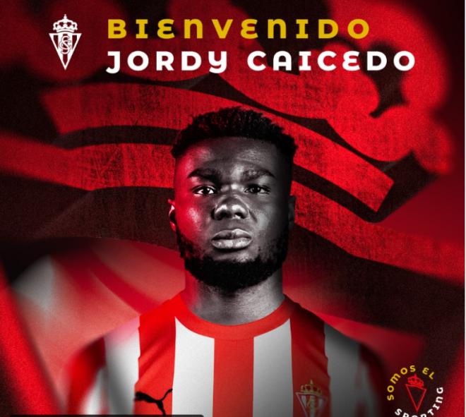 Jordy Caicedo, nuevo refuerzo del Sporting.