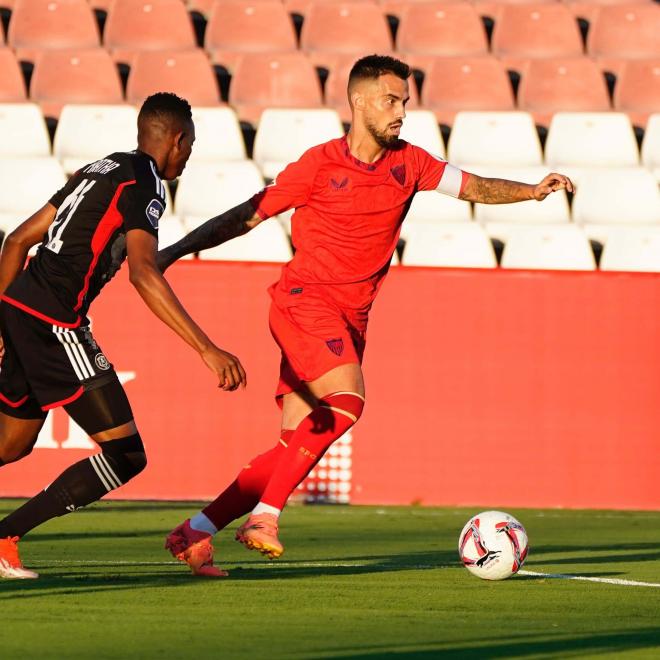 Suso, ante el Orlando Pirates (Foto: SFC).