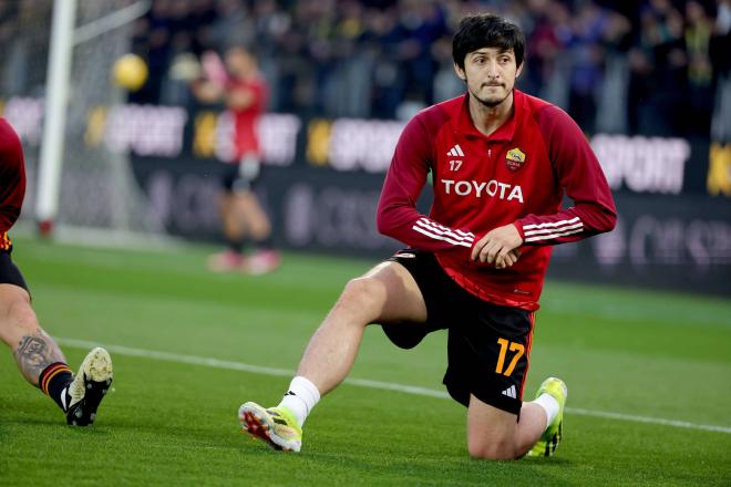 Sardar Azmoun, en un entrenamiento con la Roma (Foto: Cordon Press).