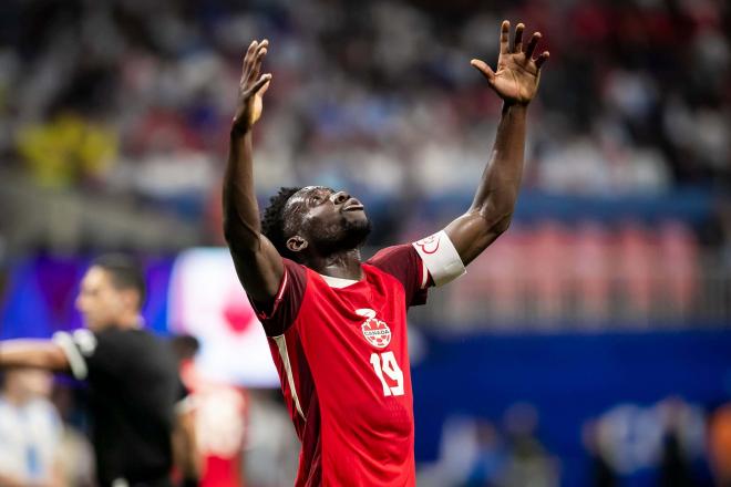 Alphonso Davies, en un partido con Canadá en la Copa América (Foto: Cordon Press).