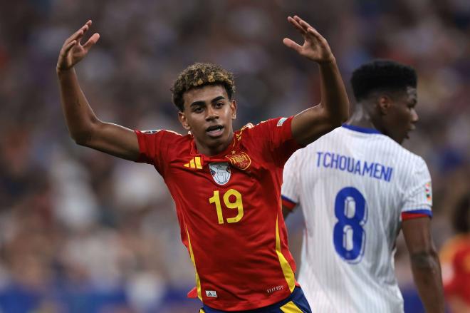 Lamine Yamal celebrando su gol ante Francia en la Eurocopa (Foto: Cordon Press).