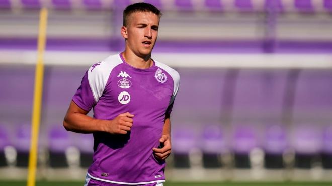 Biuk se entrena con el Pucela (Foto: Real Valladolid).