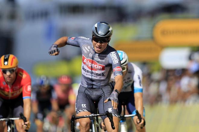 Jasper Philipsen celebrando la decimosexta etapa del Tour de Francia (Foto: EFE).