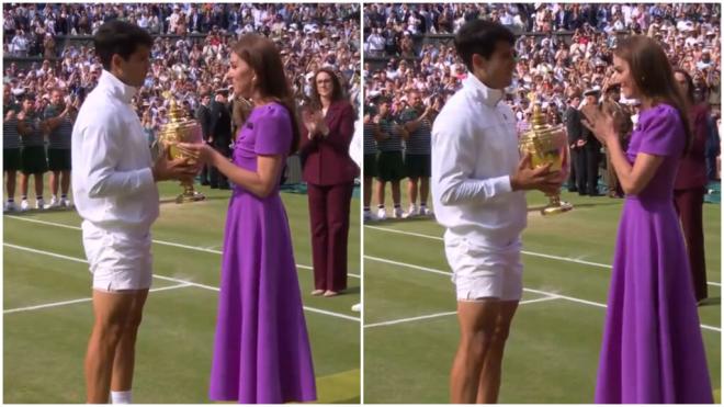 Kate Middleton le entrega el trofeo a Carlos Alcaraz (RR.SS)