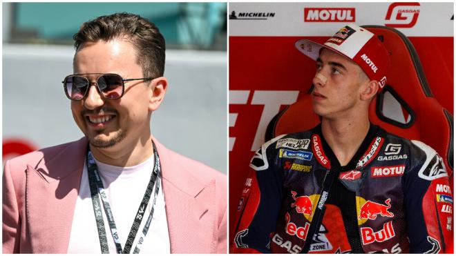 Jorge Lorenzo y Pedro Acosta, durante esta temporada 2024 en MotoGP (Foto: Cordon Press).