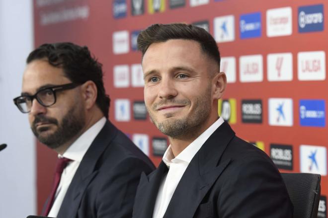 Saúl Ñíguez, durante su presentación oficial (Foto: Kiko Hurtado)