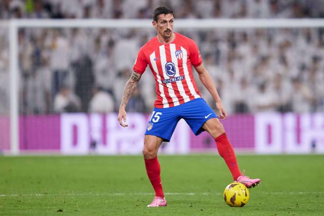 Stefan Savic, en el Real Madrid-Atlético (Foto: Cordon Press.