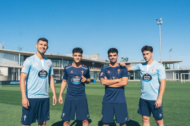 Carlos Domínguez, Hugo Álvarez, Damián Rodríguez y Pablo Durán (Foto: RC Celta).