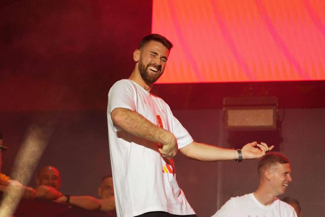 Unai Simón, en la fiesta de España (Foto: CordonPress).