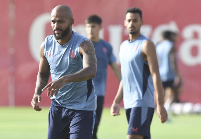 Marcao, en el entrenamiento (Foto: Kiko Hurtado)