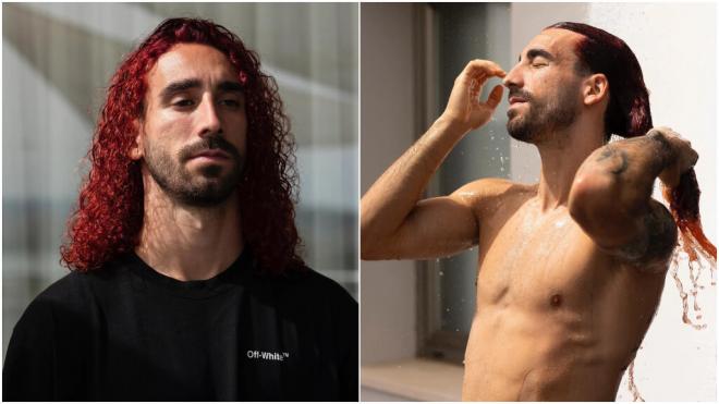 El nuevo look de Cucurella tras teñirse de rojo (Instagram: @cucurella3)