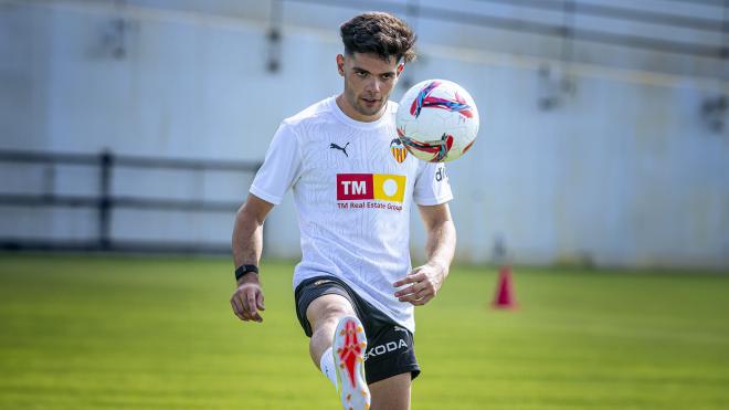 Fran Pérez, en pretemporada (Foto: Valencia CF9.