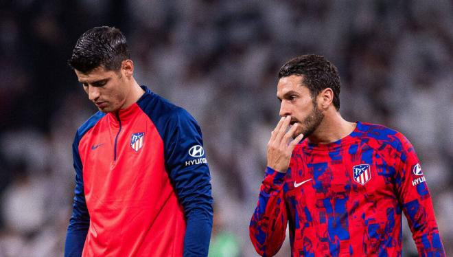 Morata y Koke, con el Atlético de Madrid.