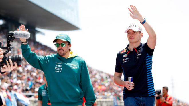 Fernando Alonso y Max Verstappen, durante la temporada 2023 (Foto: Cordon Press).