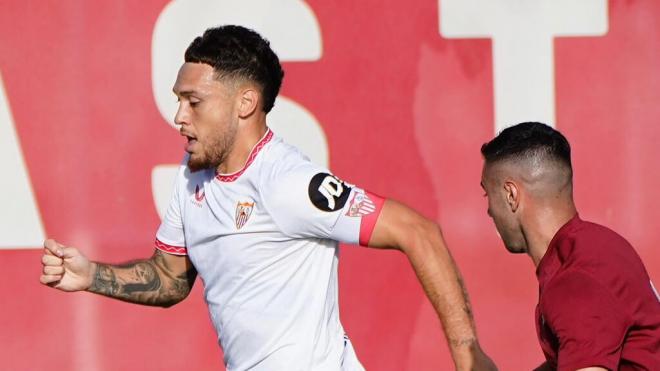 Lucas Ocampos, ante el Sevilla Atlético (Foto: SFC).