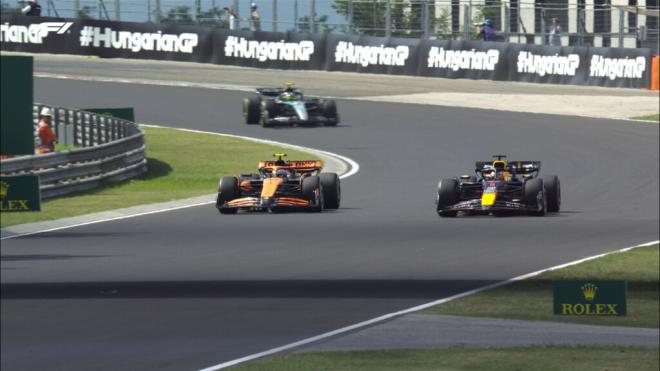 Lando Norris y Max Verstappen, en el Gran Premio de Hungría (Foto: Cordon Press).