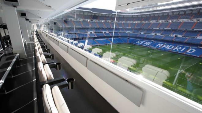 Una zona vip del Estadio Santiago Bernabéu (Redes Sociales)