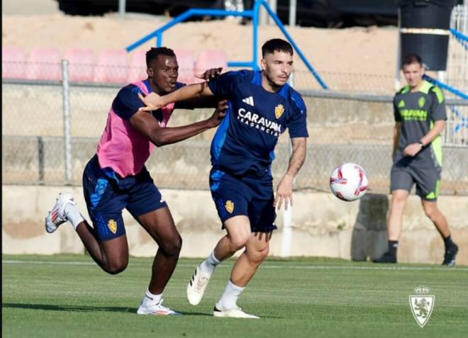 Entrenamiento del Real Zaragoza en la ciudad deportiva (Foto: ZGZ).