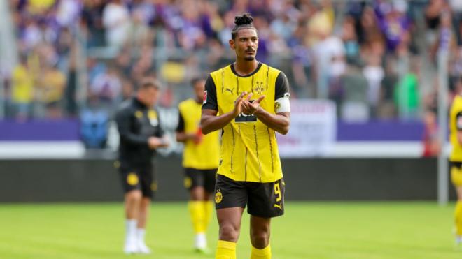 Sebastian Haller, durante un partido de pretemporada con el Borussia Dortmund (foto: Cordon Press).