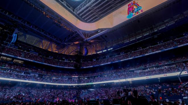 El Bernabéu durante el concierto de Karol G (Europa Press)