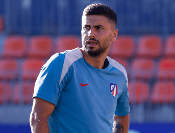 Moldovan, en un entrenamiento del Atlético (FOTO: ATM).