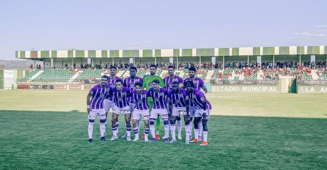 Once del Pucela ante la Gimnástica Segoviana (Foto: Sara Cabezas).