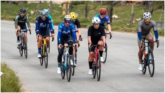 Alejandro Valverde, durante su participación en el Giro d'Italia Ride like a pro de Ecuador (foto: