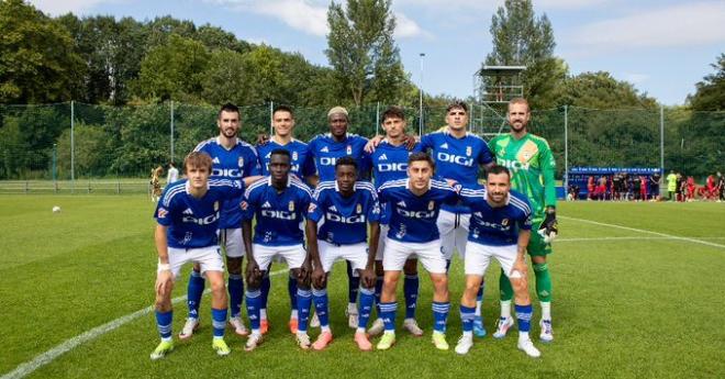 Once del Real Oviedo en el amistoso ante Omán, directo a la victoria (Foto: Real Oviedo).