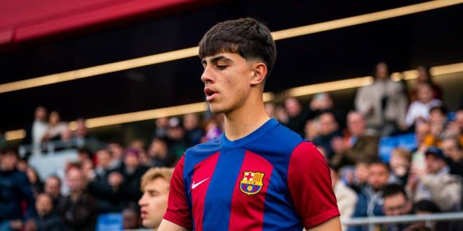 Marc Bernal, en un partido con el Barça Atlètic (Foto: FCB).