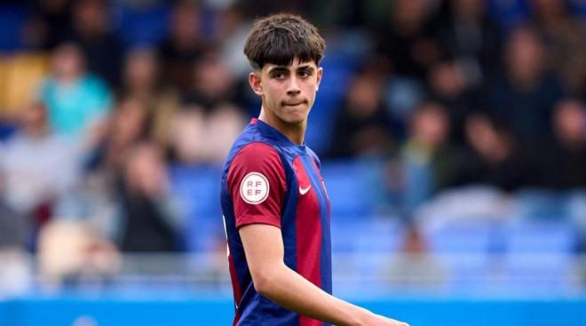 Marc Bernal, en un partido con el Barça Atlètic (Foto: FCB).