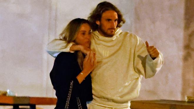 Paula Badosa y Tsitsipas en Madrid de paseo (Europa Press)