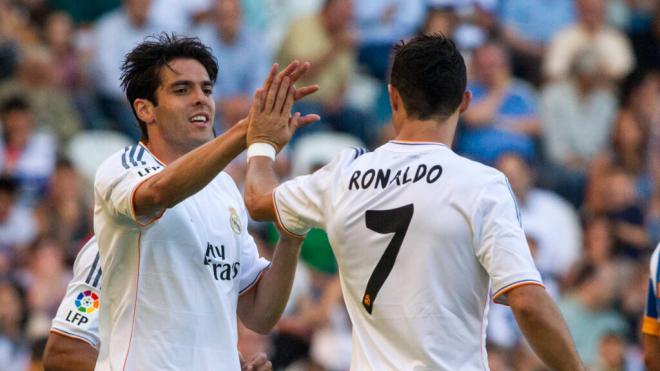 KAka junto a Cristiano Ronaldo en el Real Madrid (foto: Cordon Press).