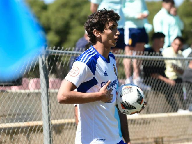 Juan Sebastián, en un partido del Deportivo Aragón (Foto: Real Zaragoza).