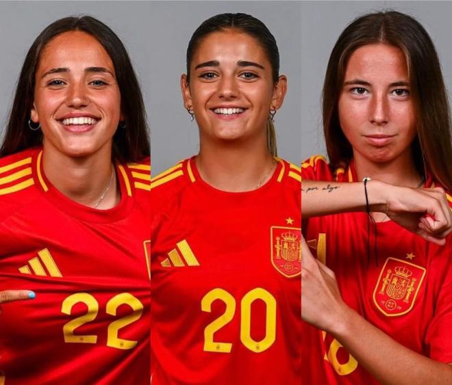 Raquel Gil, Olga San Nicolás y Nuria Escoms (Foto: SEFutbolFem).