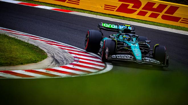 Fernando Alonso, durante el Gran Premio de Hungría (Foto: Cordon Press).