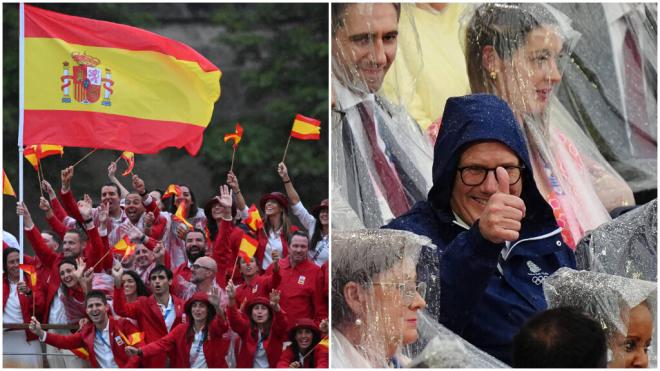 La lluvia hizo acto de presencia en la Ceremonia de Inauguración de los Juegos Olímpicos 2024 (fo