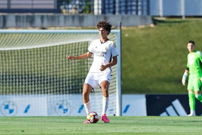 Jacobo Ramón, en un partido en la cantera del Real Madrid (Foto: RMCF).