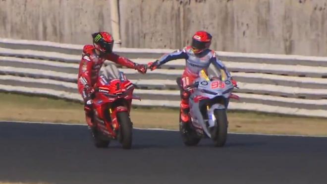 Pecco Bagnaia y Marc Márquez, en la 'World Ducati Week' (Foto: Ducati).