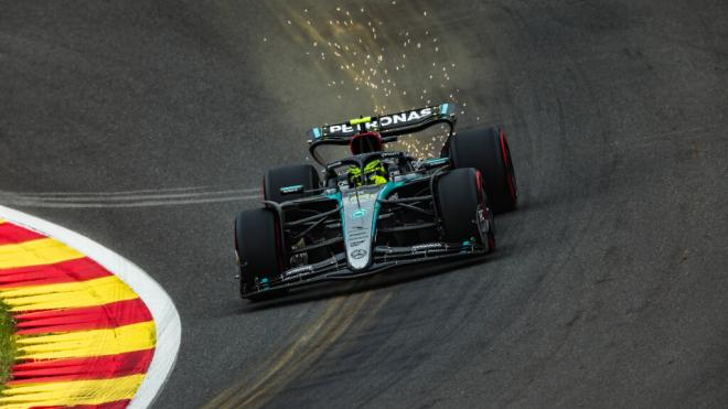 Lewis Hamilton, en el Gran Premio de Bélgica (Foto: Cordon Press).