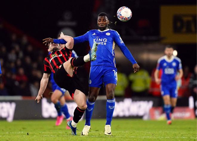 Kelechi Iheanacho, durante un partido con el Leicester (Foto: Cordon Press).