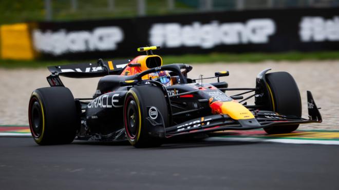 Checo Pérez, en el Gran Premio de Bélgica (Foto: Cordon Press).