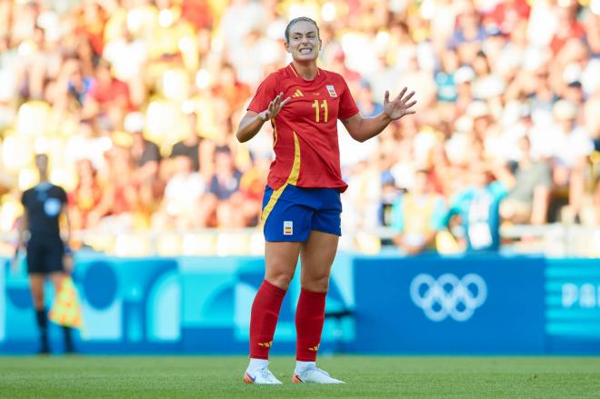 Alexia Putellas, durante el España-Nigeria (Foto: SeFutbol).