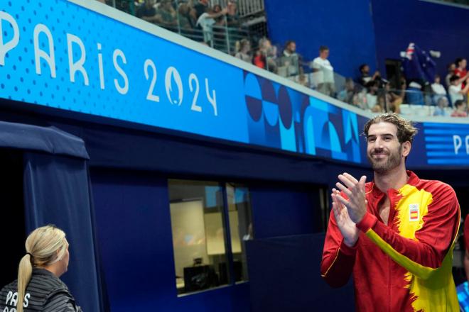 Miguel de Toro con la selección de Waterpolo en París 2024.